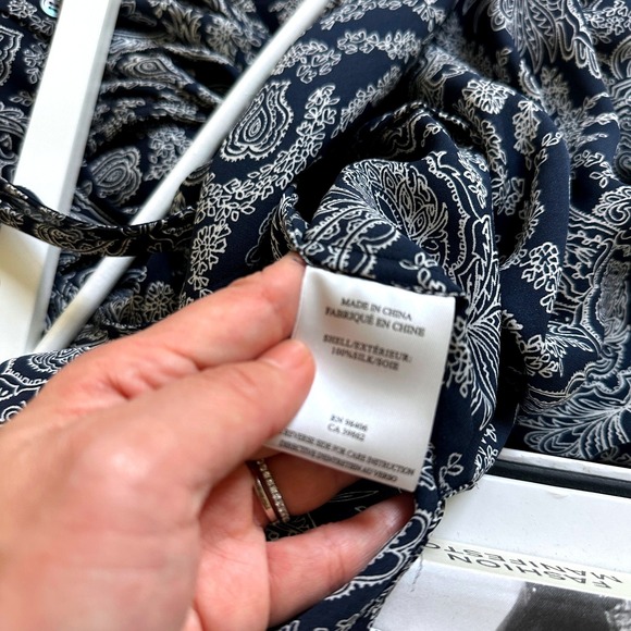 Theory Silk Paisley Print Georgette Maxi Dress Sleeveless Back Crisscross XS - Picture 8 of 10